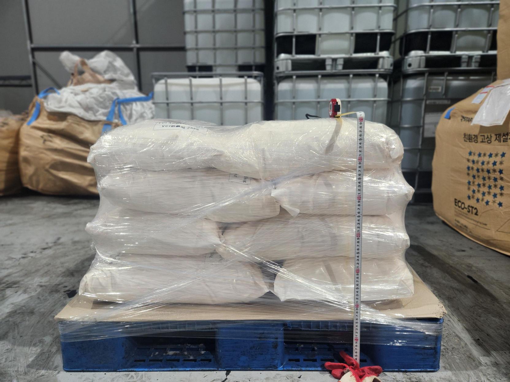 VCI additive bags on a pallet at the production facility